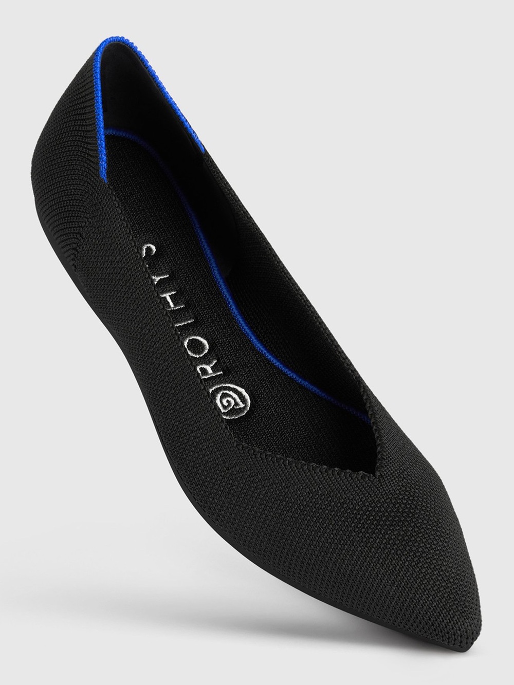 Rothy's The Point II Black Pointed Ballet Flat size 6.5